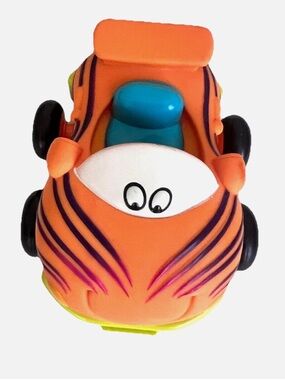 Just B. Orange Tiger-Striped Pull-Back Race Car for Kids